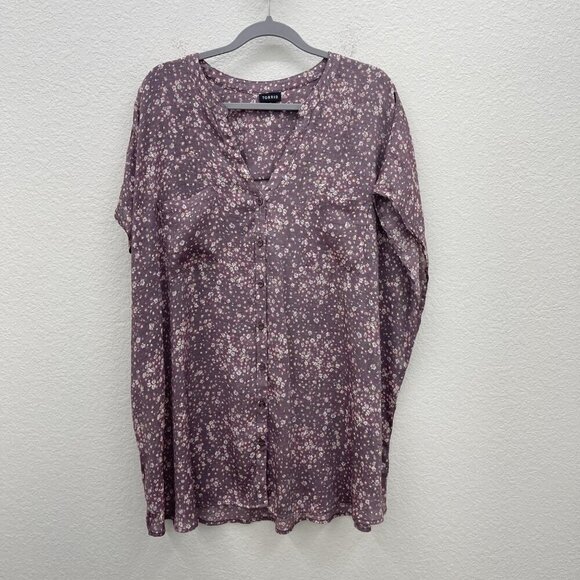 Torrid Lindsay Button-Front Dolman Top Floral Blouse Shirt 13578803 Womens sz 5X - Picture 1 of 6